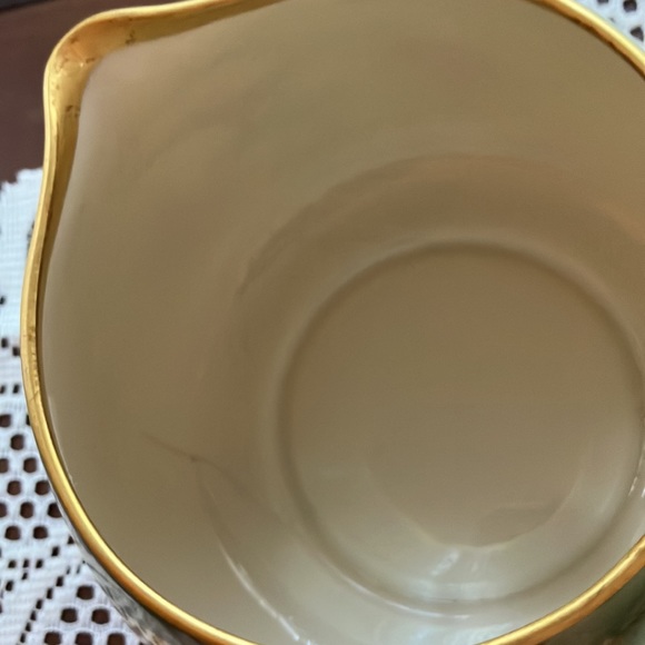 American Belleek Lemonade Beverage LG Pitcher & 4 Matched Mugs Apples Pattern - Picture 12 of 12